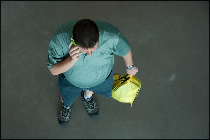 Man making phone call